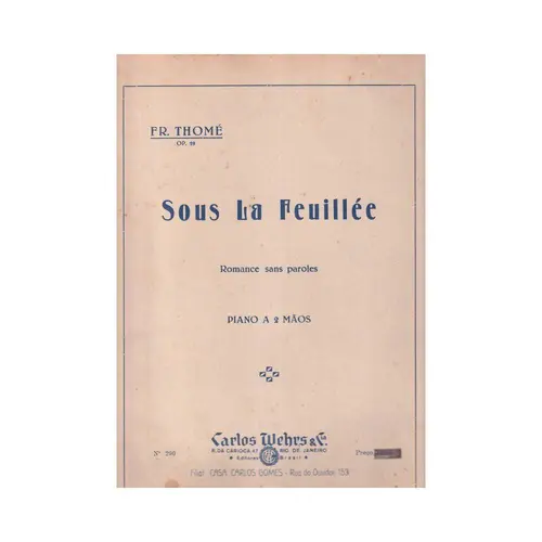 Sous la Feuillée - romance sans paroles op.29