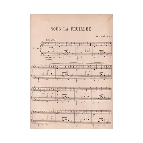 Sous la Feuillée - romance sans paroles op.29