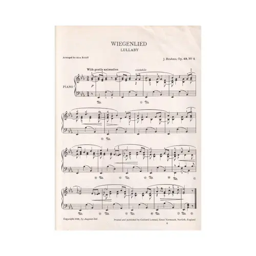 Wiegenlied Op.49,N.4