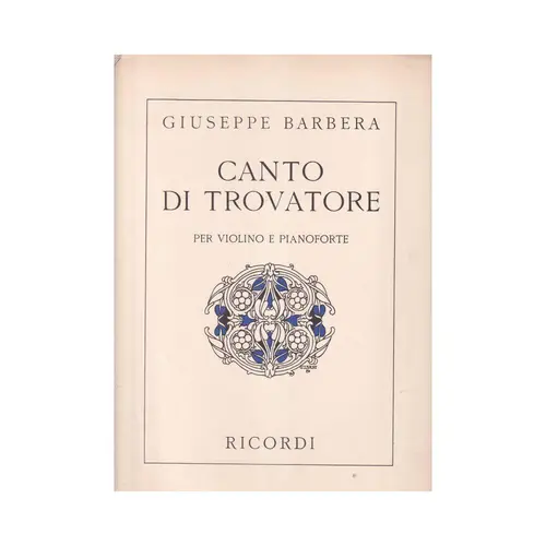 Canto Di Trovatore  (Edição Antiga)