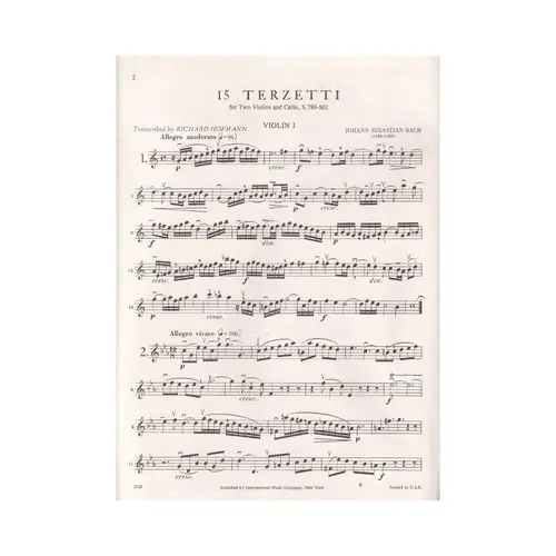 15 Three-Part Inventions-S.789-801