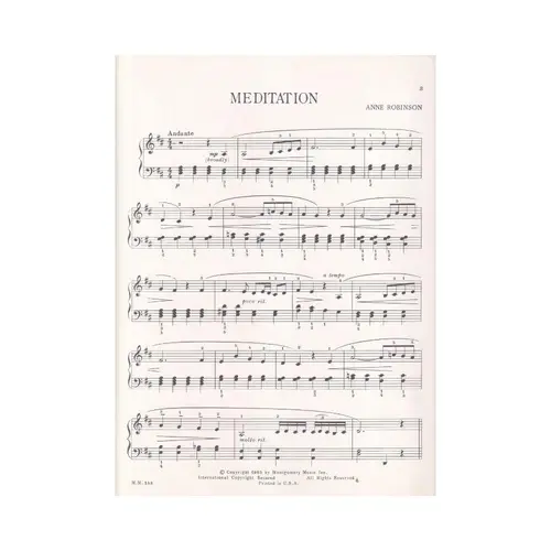 Meditation for piano