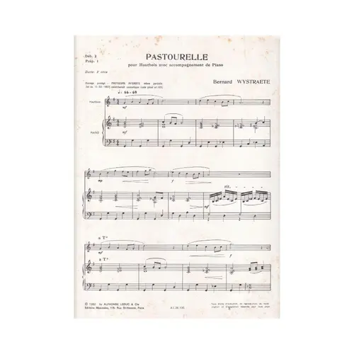 Pastourelle Pour Hautbois  (Edição Antiga)
