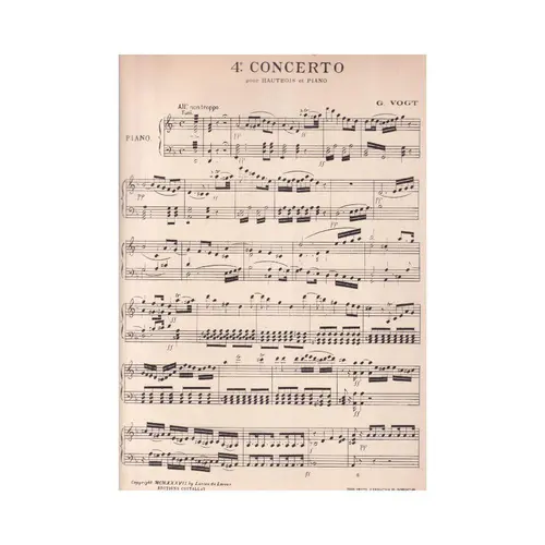 4 Eme Concertino Pour Hautbois  (Edição Antiga)