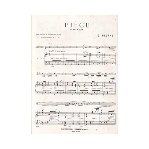 Piece In G Min For Oboe