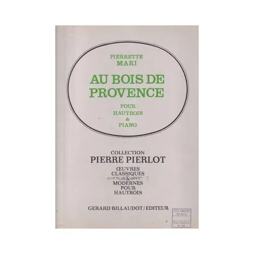 Au Bois De Provence Pour Hautbois