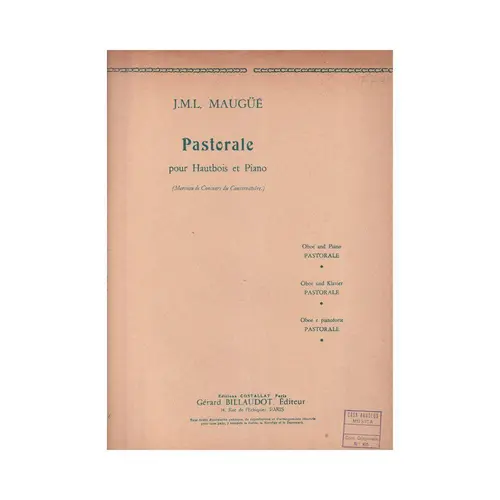 Pastorale Pour Hautbois  (Edição Antiga)