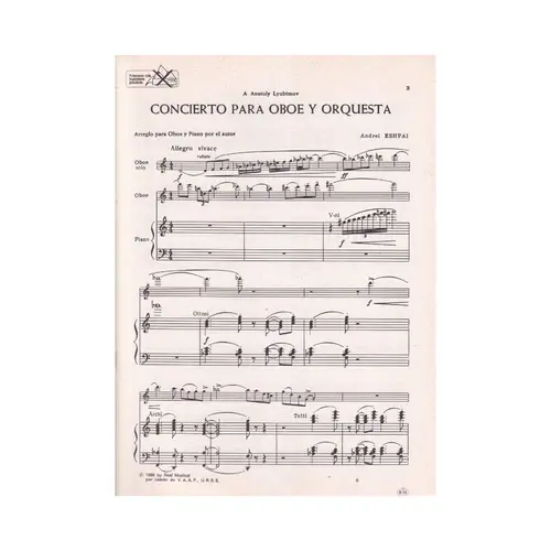 Concierto Para Oboe Y Orq.