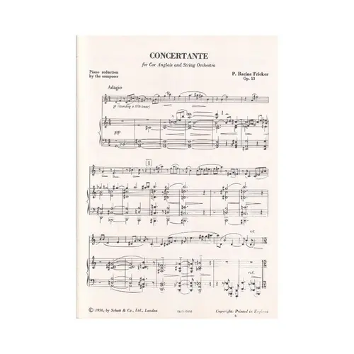 Concertante For Cor Anglais - Op.13