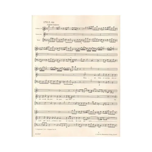 Foundling Hospital Anthem HWV 268 - Score