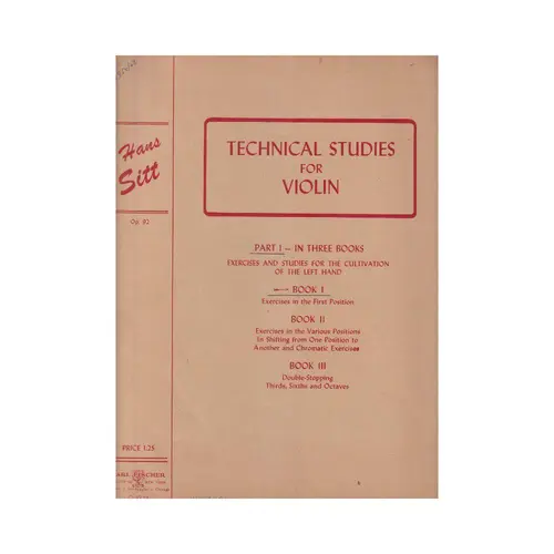 Technical Studies For Violin - Part.1 Book 1  (Edição Antiga)