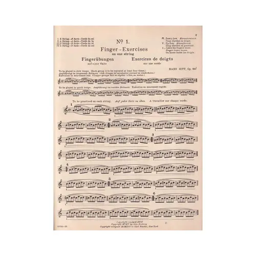 Technical Studies For Violin - Part.1 Book 1  (Edição Antiga)