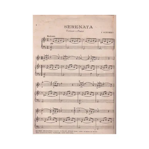 Serenata Para Violino  (Edição Antiga)
