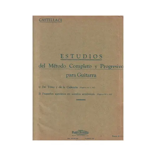 Estudios Del Metodo Completo y progressivo para guitarra