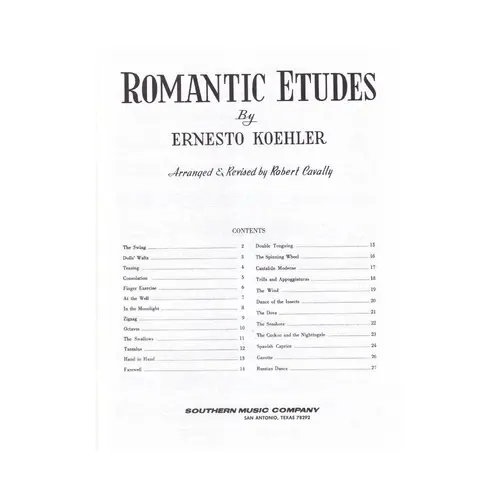 Romantic Etudes For Flute