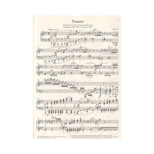 Piano Sonata no. 23 f minor op. 57 (Appassionata)