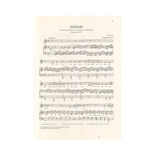 Adelaide op. 46 - Low Voice