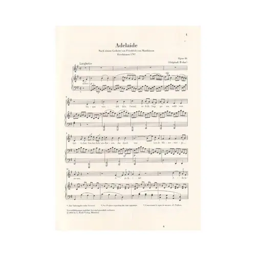 Adelaide op. 46 - Medium voice
