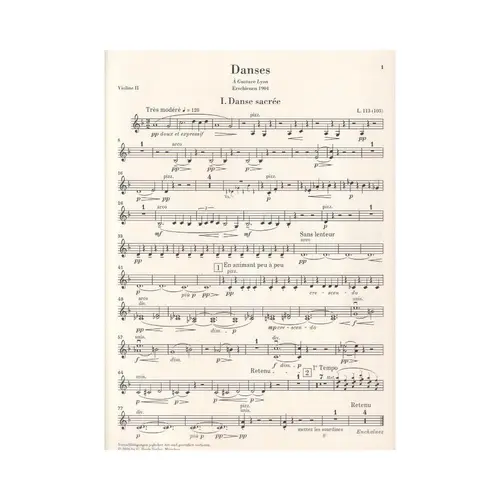 Danses for Harp and String Orchestra - Set os strings