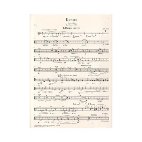 Danses for Harp and String Orchestra - Set os strings