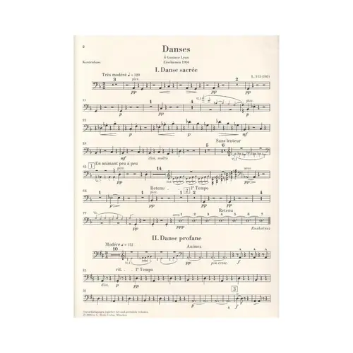 Danses for Harp and String Orchestra - Set os strings