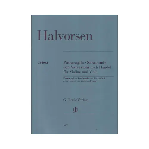 Passacaglia, Sarabande con Variazioni after Handel, for Violin and Viola - partes