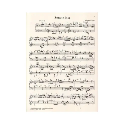 Piano Sonata g minor Hob. XVI:44