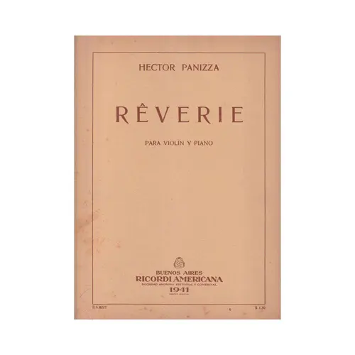 Reverie Para Violin Y Piano  (Edição Antiga)