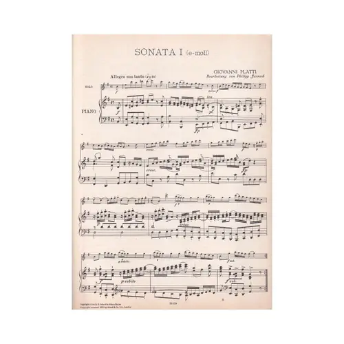Sonate E Moll Fur Violine