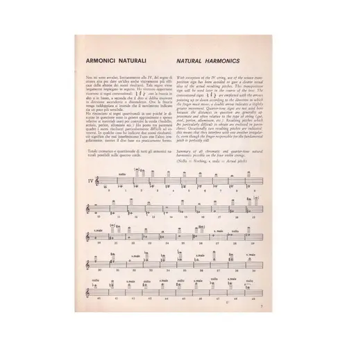 Il Violino - I Suoni Armonici