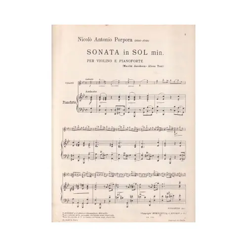 Sonata In Sol Min.  (Edição Antiga)