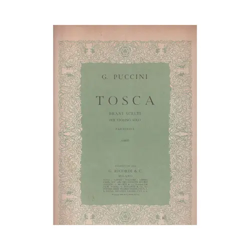 Brani Scelti - Tosca - Vol.1  (Edição Antiga)