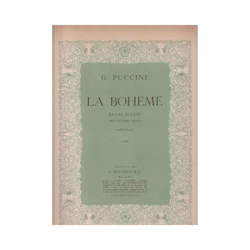 Brani Scelti - La Boheme - Vol.1  (Edição Antiga)