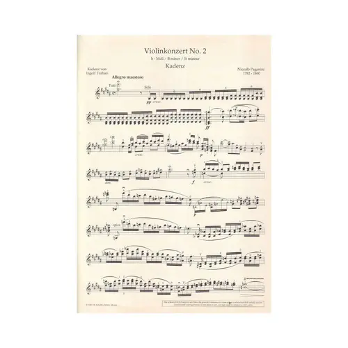 Kadenz Zum Violinkonzert N.2