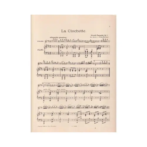 La Clochette  - Op.7  (Edição Antiga)