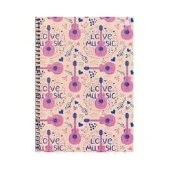Caderno de música grande Capa dura - Love Music  233223
