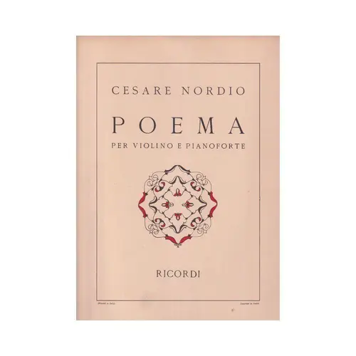 Poema Per Violino  (Edição Antiga)