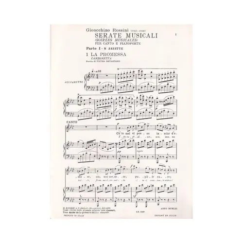 Serate Musicali-Parte I: 8 Ariette