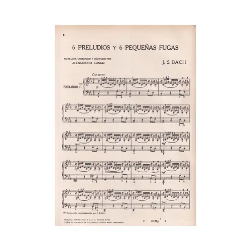 6 Preludios Y 6 Peq. Fugas