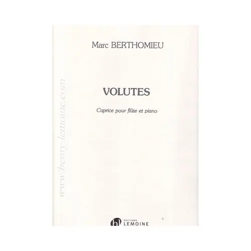 Volutes - Caprice Pour Flute Et Piano