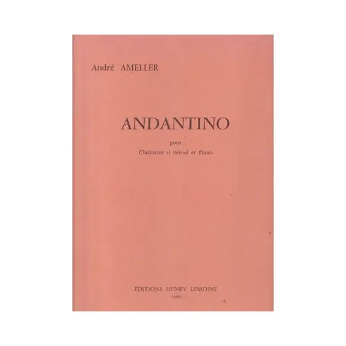 Andantino Pour Clarinette Si Bemol Et Piano