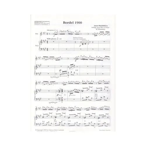 Historie du Tango pour Flute et Harpe