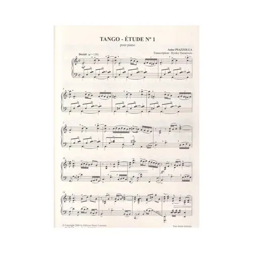 Tango - Études pour piano