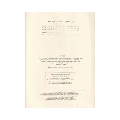 La Valse for Orchestra - Score