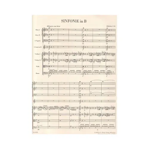 Symphony in B-flat major Hob. I:66 - Score