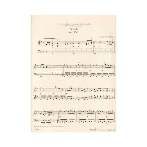Complete Sonatas for Pianoforte Vol.1 - With Fingerings