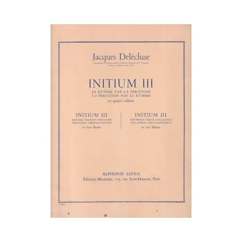 Initium III - Le rythme par la percussion