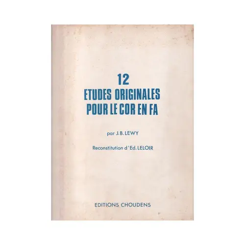 12 Etudes originales pour le cor en fa