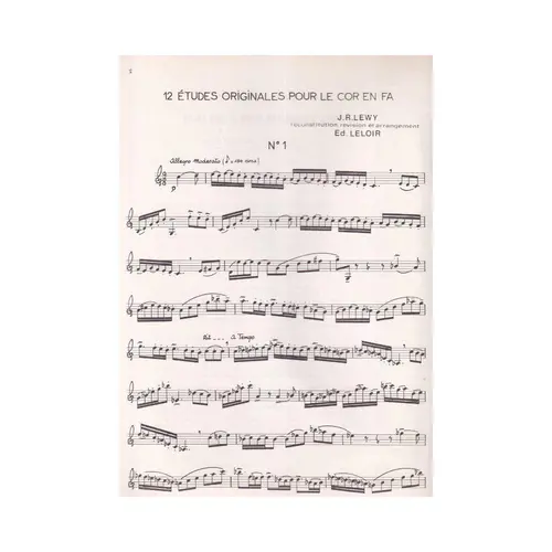 12 Etudes originales pour le cor en fa