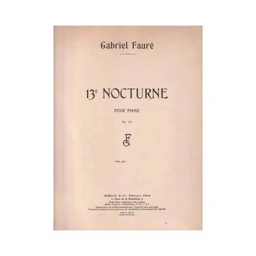 13 Nocturne op.119 pour piano